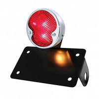 Stainless Steel 1932 Ford Style Tail Light Assembly With Horizontal Mounting Bracket For Motorcycle