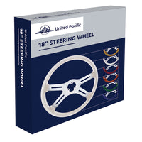 United Pacific - 18" Vibrant Color 4 Spoke Steering Wheel (Candy Apple Green)
