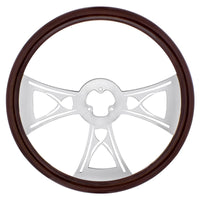 United Pacific - 18" Wood Steering Wheel (Hourglass)