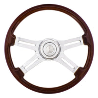 United Pacific - 18" 4 Spoke Steering Wheel With Hub & Horn Kit (Freightliner 1989-July 2006)