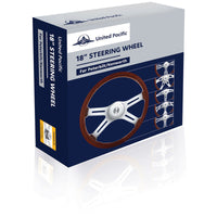 United Pacific - 18" 4 Spoke Steering Wheel With Hub & Horn Kit (Freightliner 1989-July 2006)