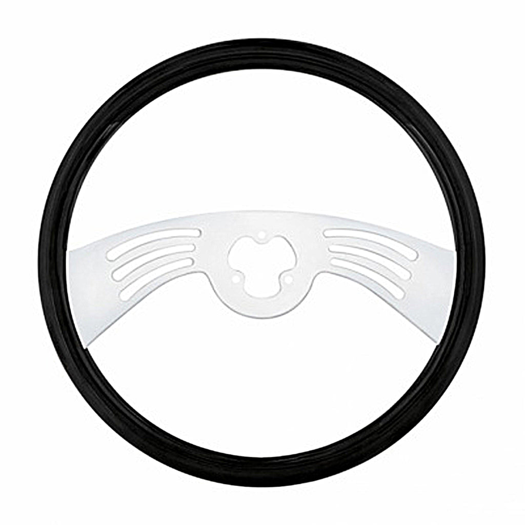 United Pacific - 18" Carbon Black Steering Wheel - 2 Spoke