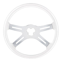 United Pacific - 18" 4 Spoke Steering Wheel (Glacier White)
