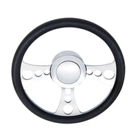 United Pacific - Chrome Billet Style Aluminum Horn Button