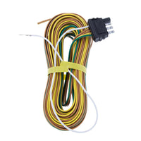 4 Way LED Trailer Light Harness - 25' Positive Leads & 16" Ground Lead