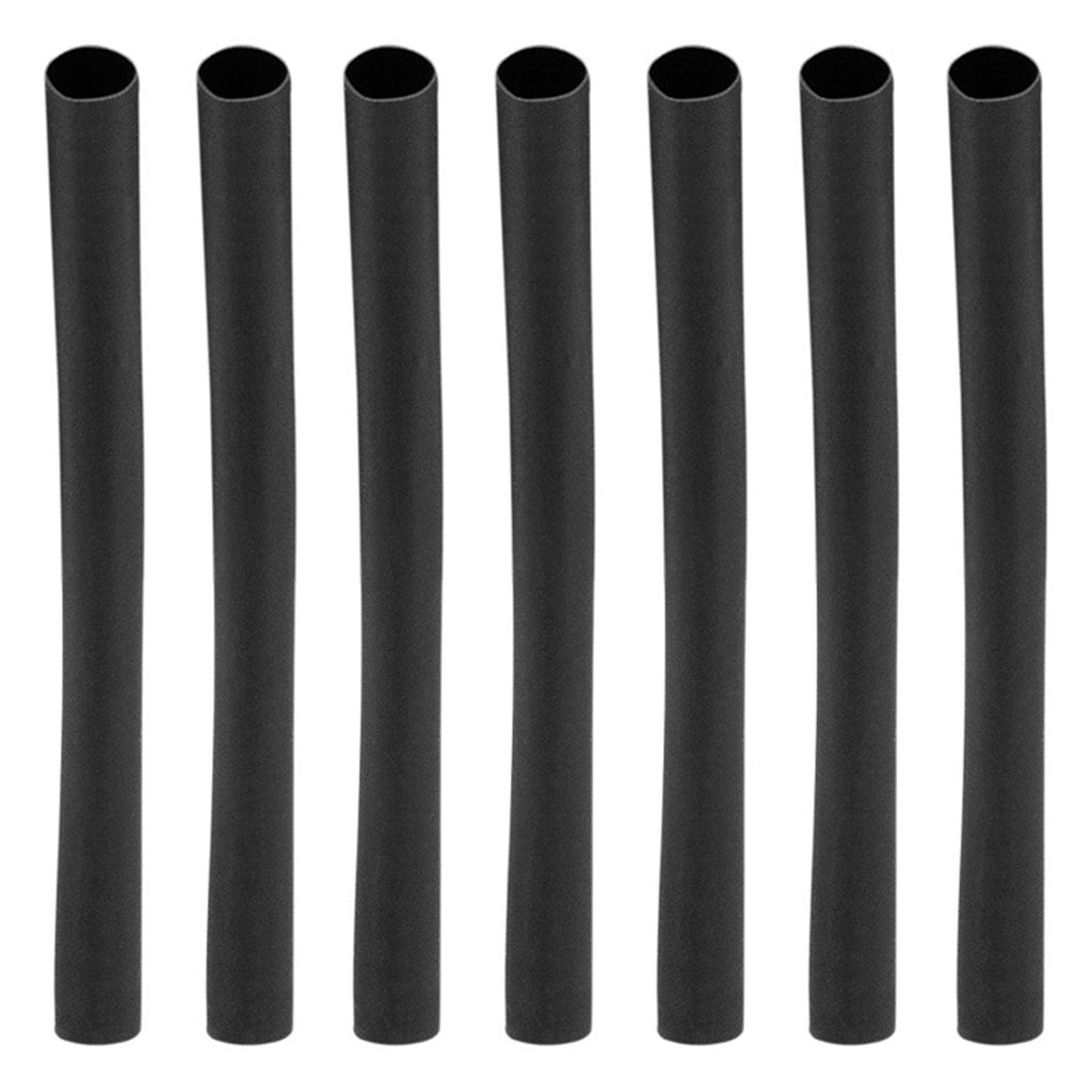 United Pacific -  3/16", 1/4", or 3/8" I.D. Black Heat Shrink Tubing, 4" Long (7-Pack)