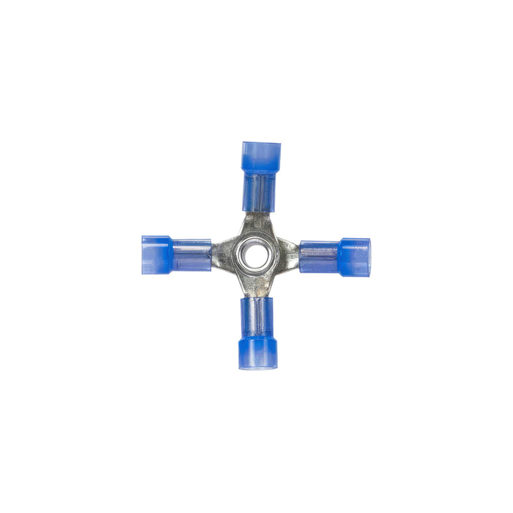 United Pacific - 16-14 AWG 4-Way (X) Nylon Connector (4-Pack)