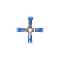 United Pacific - 16-14 AWG 4-Way (X) Nylon Connector (4-Pack)