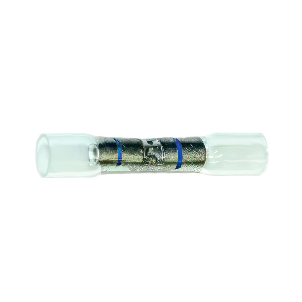12-10 AWG CS Window Heat Shrink Butt Connector - Clear w/ Yellow Stripe (10-Pack)
