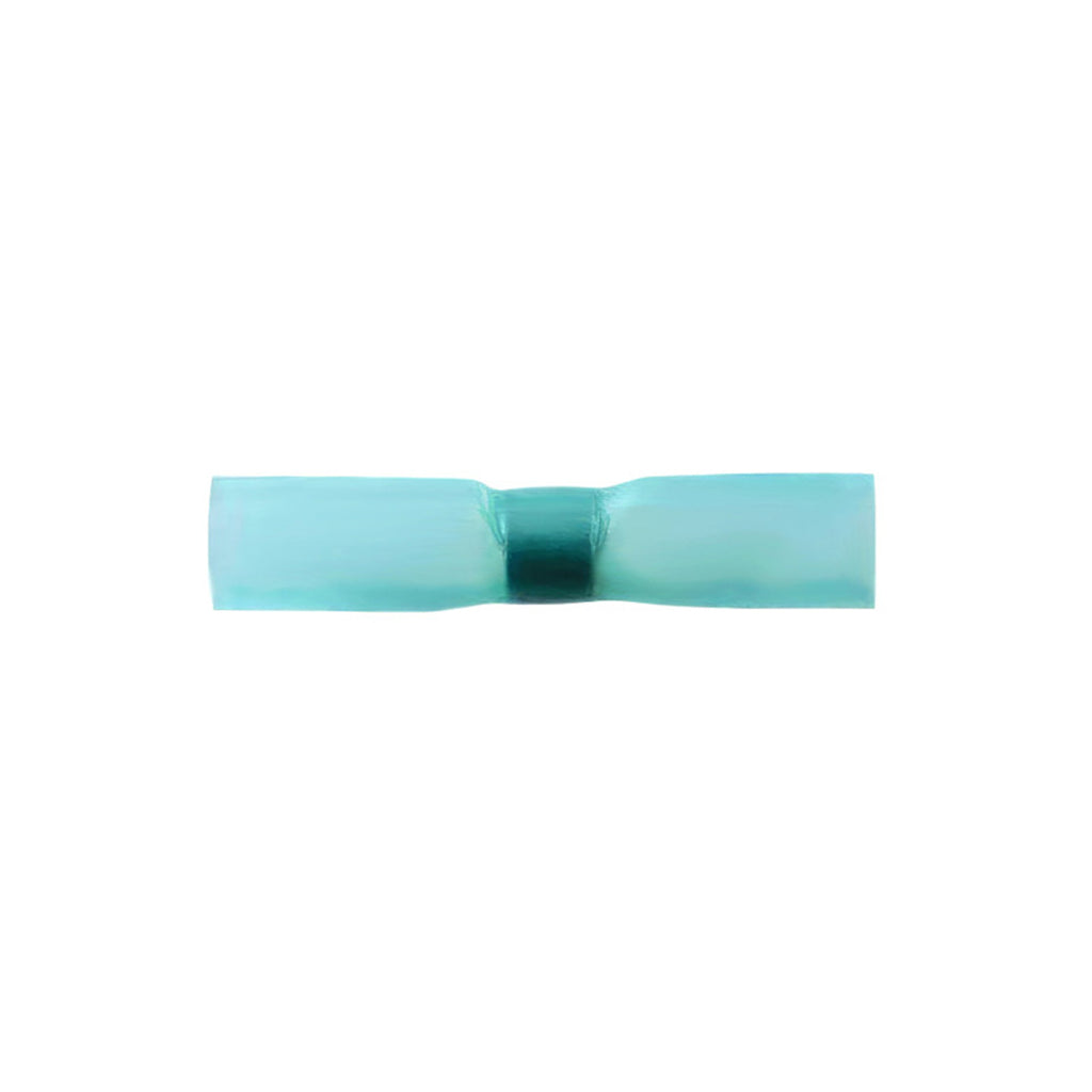 United Pacific - 16-14 AWG SS Heat Shrink Butt Connector - Blue (5-Pack)