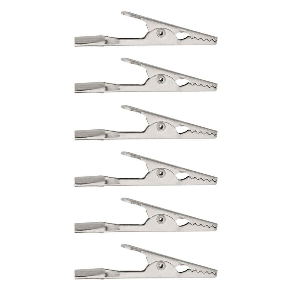 United Pacific - 2" 10 Amp Alligator Test Clip, 6 Pcs.