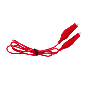 United Pacific - 10 Amp Alligator Test Clips w/ 36" Vinyl Leads & Boots, 1Red/1Black 1 Set