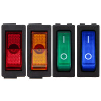 United Pacific - Illuminated Rocker 20 Amp 12V S.P.S.T. On/Off 1 Pc. (Various Colors)