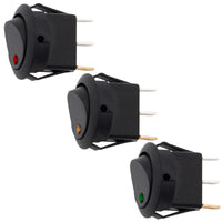 United Pacific - LED Round Rocker 10 Amp 12V On/Off 1/2" Dia. 1 Pc. (Various Color)