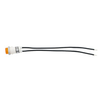 16 Amp 12V Warning Light w/ 1/2" Panel Mount and Leads 1 Pc (Red or Amber LEDs)