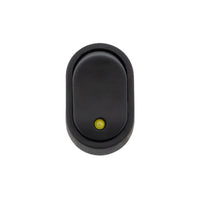 United Pacific - Red, Yellow or Green LED Oval Rocker 16 Amp 12V On/Off 1/2" Dia. 1 Pc.