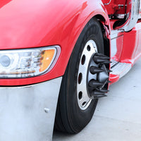 United Pacific - 33mm X 4-1/8" Matte Black Spike Nut Covers - Thread-On (60-Pack)