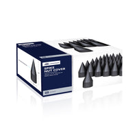 United Pacific - 33mm X 4-1/8" Matte Black Spike Nut Covers - Thread-On (60-Pack)