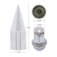 Chrome Spike Nut Cover For 2004-2014 Ford F-150 With OE Steel Wheel (Push-On)