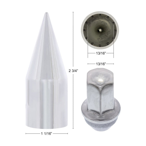 thumbnail image 2 of United Pacific 24-Pack Chrome Lug Nut Covers - 21mm For Ford F-Series (2001-14) OE Steel Wheels #10353 2 of 5