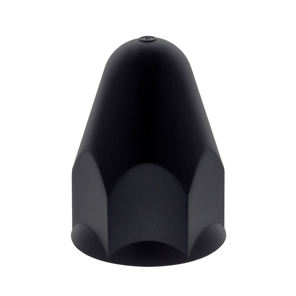 1-1/2" X 2-3/4" Matte Black Painted Plastic Bullet Nut Covers (Black) - Push-On (Individual, 20 or 60 Pack)