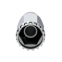 33mm X 4" Chrome Plastic Extra Tall Nut Cover With Flange (Thread-On) - Sold Individually or 60 ct.