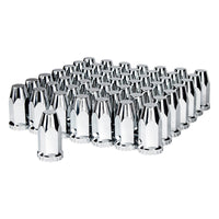 33mm X 4" Chrome Plastic Extra Tall Nut Cover With Flange (Thread-On) - Sold Individually or 60 ct.
