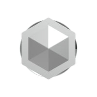 United Pacific - 33mm X 4-1/4" Tall Chrome Plastic Hexagon Style Nut Cover (Thread-On)
