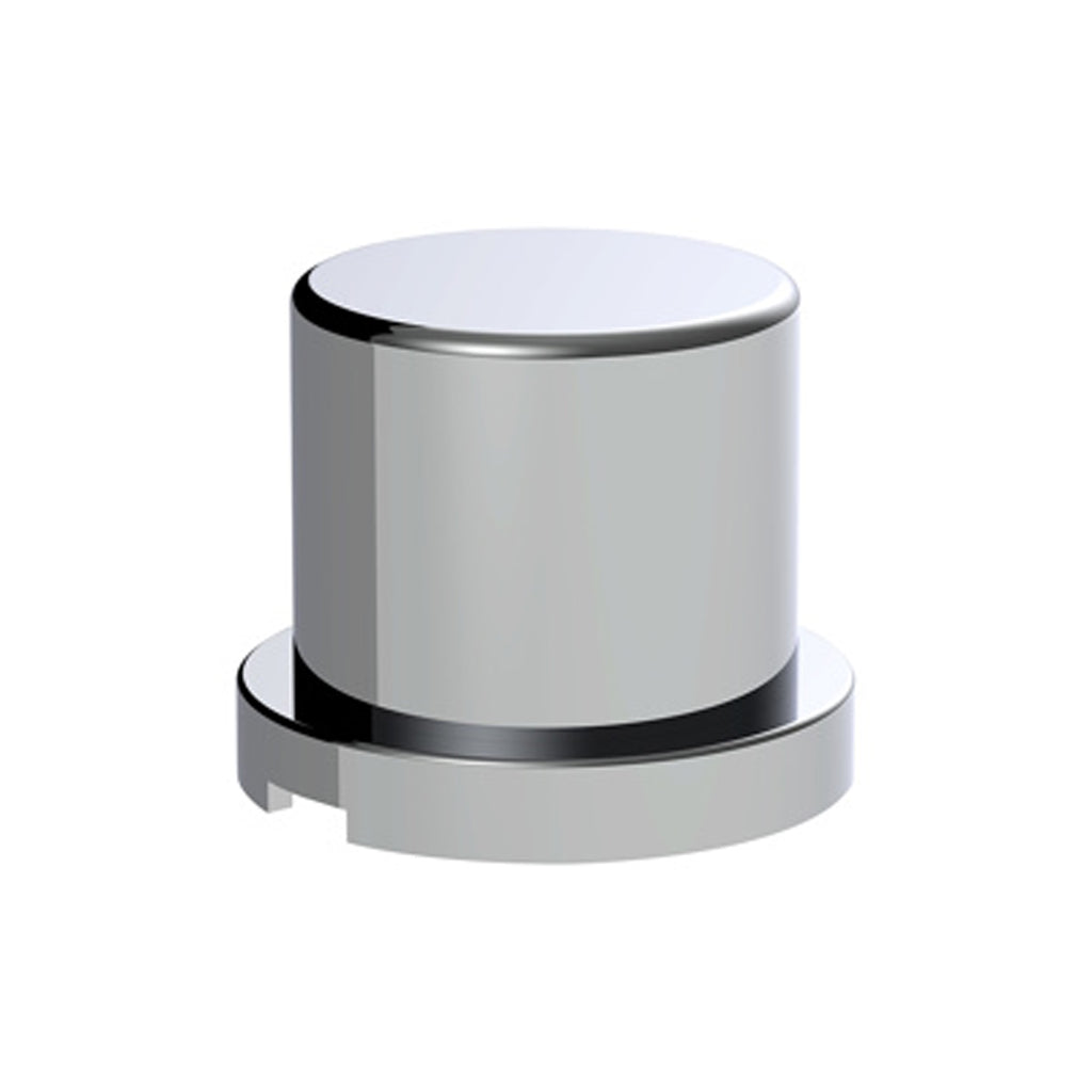 United Pacific - 15/16" X 1-3/16" Chrome Plastic Flat Top Nut Cover (Push-On)