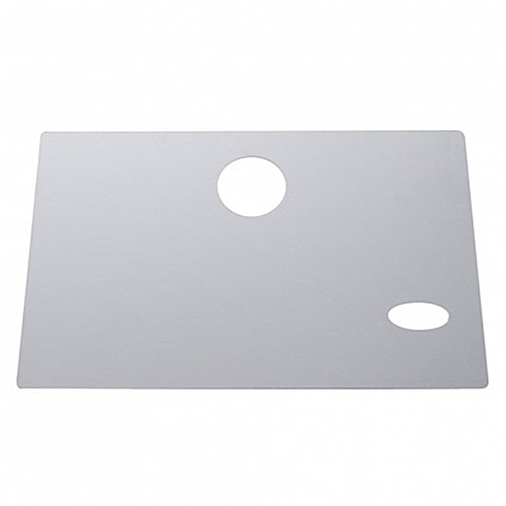 United Pacific - Stainless Glove Box Cover With Oval Cutout For Early Peterbilt