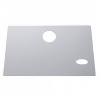 United Pacific - Stainless Glove Box Cover With Oval Cutout For Early Peterbilt