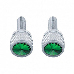3/4" Short M6 Dash Screw With Crystal For Kenworth - Clear or Green Crystal (2-Pack)