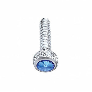 United Pacific - Chrome Short Dash Screw For Freightliner With Blue or Red Crystal