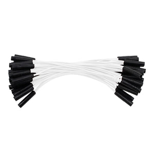 0.180" Female Plug Wire Harness With 50 Plugs - 6" or 12" Lead (Various Colors)