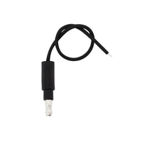 6" Single Lead Wire With .180 Bullet Termination & Stripped End - Black or White (10 Pack)