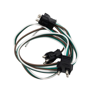 3 Prong Straight or Right Angle Plug Wiring Harness With 3 Plugs - 12" Lead