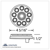 United Pacific - 20 LED 4" Back-Up Competition Series Light (Light Only or Full Light Kit)