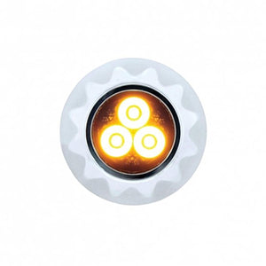 United Pacific - 3 High Power LED 3/4" Mini Warning Light (Amber or White LED)