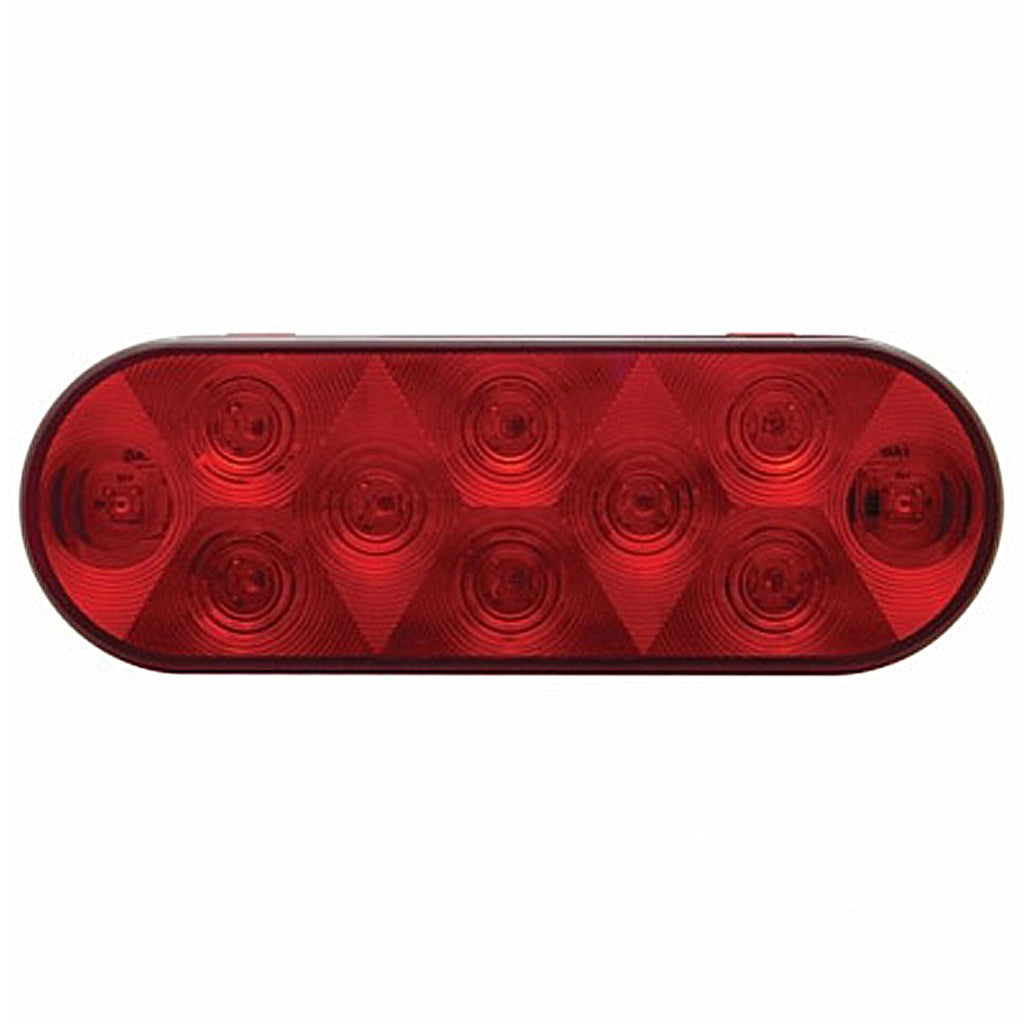 10 LED Oval Stop, Turn & Tail Light or Full Kit (Red or White LED - Red or Clear Lens)