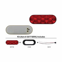 10 LED Oval Stop, Turn & Tail Light or Full Kit (Red or White LED - Red or Clear Lens)