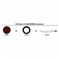 30 LED 4" Round Stop, Turn & Tail Light or Full Light Kit - Red LED (Red Lens)