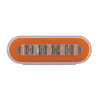 22 LED 6" Oval Clear Lens With Halo Insert GloLight Light - Amber LEDs (Amber Insert) Light Only or Full Light Kit