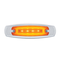 16 LED Rectangular Clearance/Marker GloLight with or without Bezel - Amber or Red LEDs (Amber or Red Lens)