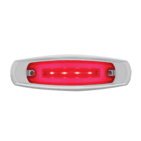 16 LED Rectangular Clearance/Marker GloLight with or without Bezel - Amber or Red LEDs (Amber or Red Lens)