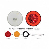 21 LED 4" Round Stop, Turn & Tail GloLight - Amber or Red LEDs (Amber or Red Lens)