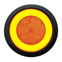 21 LED 4" Round Stop, Turn & Tail GloLight - Amber or Red LEDs (Amber or Red Lens)