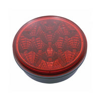 12 LED 4" Round Reflector Stop, Turn & Tail Light - Red LED (Red Lens) Light Only or Full Light Kit