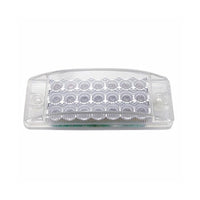 21 LED Reflector Rectangular Clearance Light - Amber LEDs (Clear Lens)