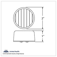 United Pacific - 9 LED 2" Round Marker Light - Amber or Red LEDs (Clear Lens)