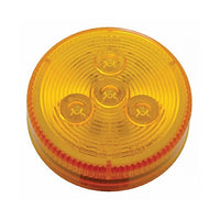 4 LED 2-1/2" Round Low Profile Clearance Light - Amber or Red LEDs (Amber or Red Lens)
